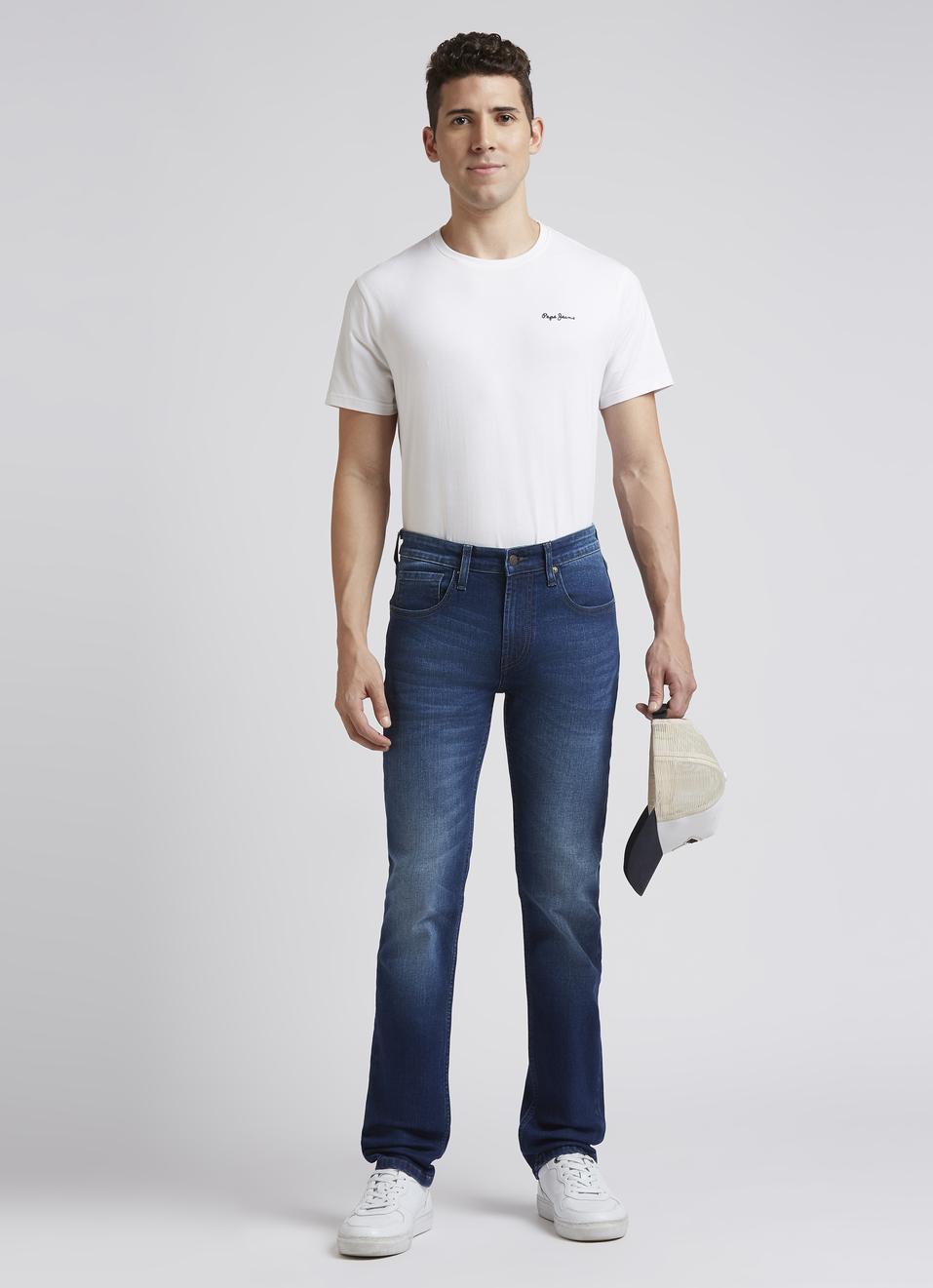 Vapour Blue Mid Rise Slim Fit Jeans, , large image number 0