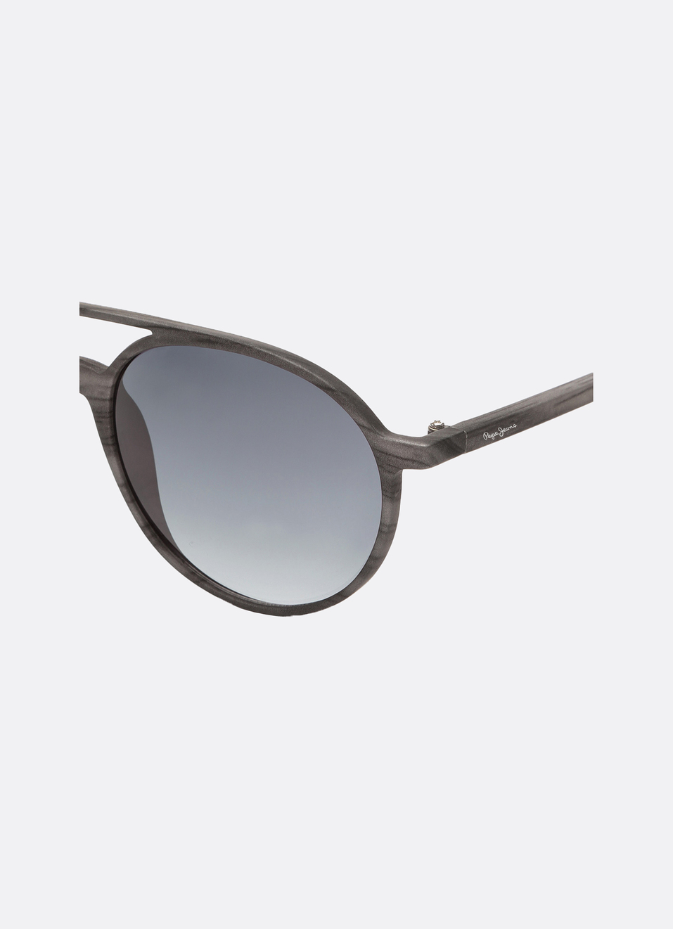 Grey Print Line Round Full Rim Sunglasses, , large image number 4
