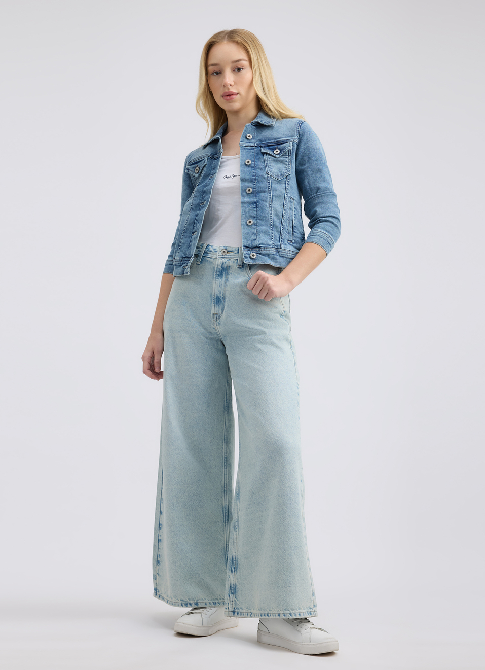 Women Blue Wide Leg Fit High Rise Jeans , , large image number 0