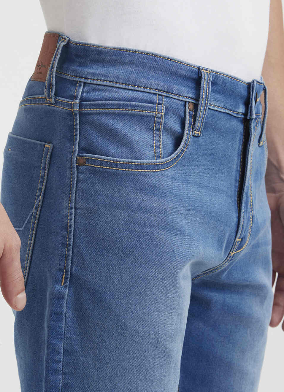 Men Blue Mid Rise Regular Shorts, , large image number 4