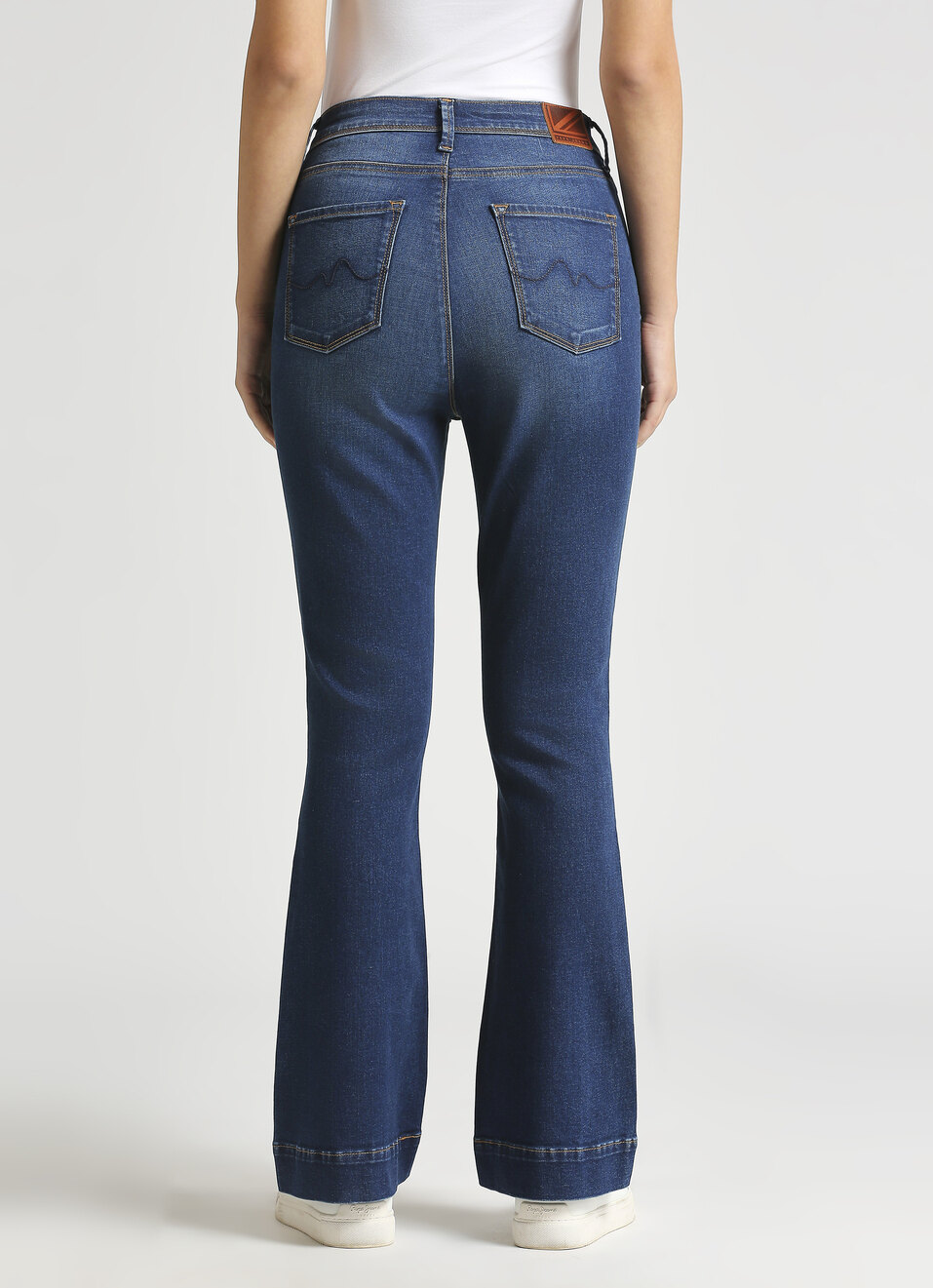 Dion Dark Blue High Waist Flare Jeans, , large image number 2
