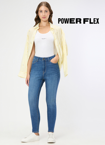 Women Med Used Skinny Jeans