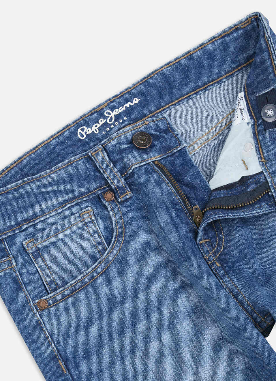 Boys Skater Blue Mid Rise Straight Leg Jeans, , large image number 2