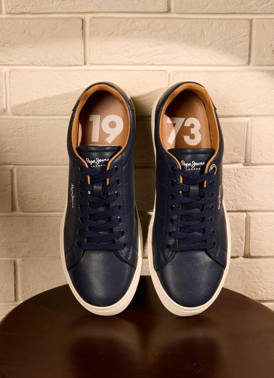 Navy Low-cut Anti-skid Cupsole Sneakers, , large image number 0