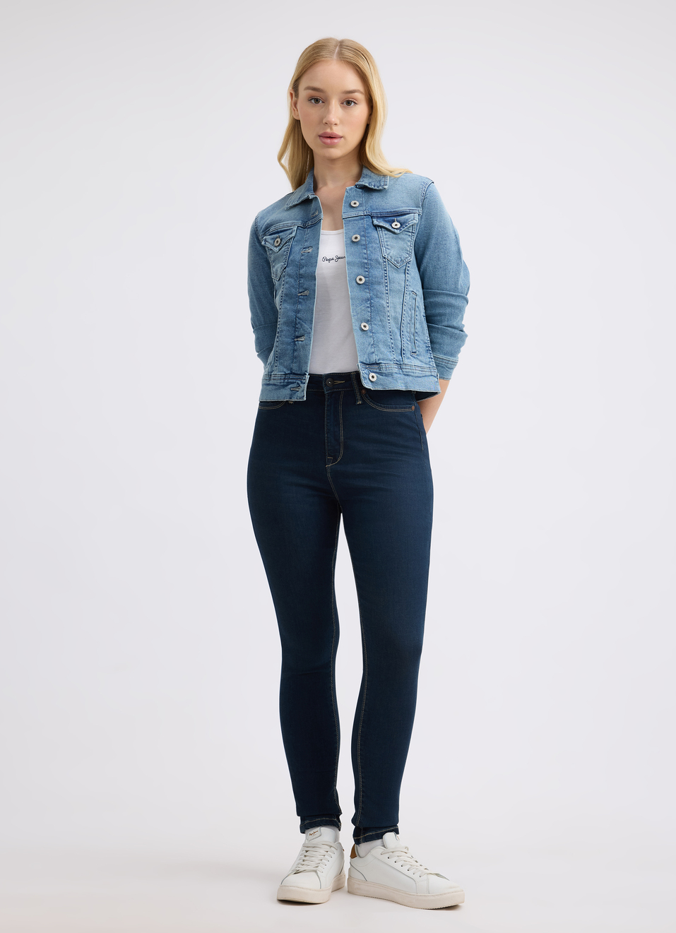 Women Blue Skinny Fit High Rise Jeans , , large image number 0