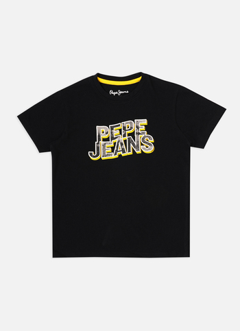 Boys Black Graphic Print Short Sleeve T-shirt