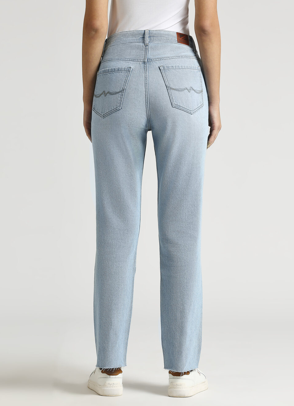 Mary Light Blue High Waist Straight Fit Jeans, , large image number 2