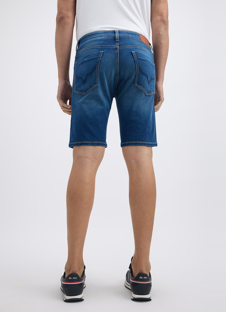 Men Blue Mid Rise Regular Shorts, , large image number 3