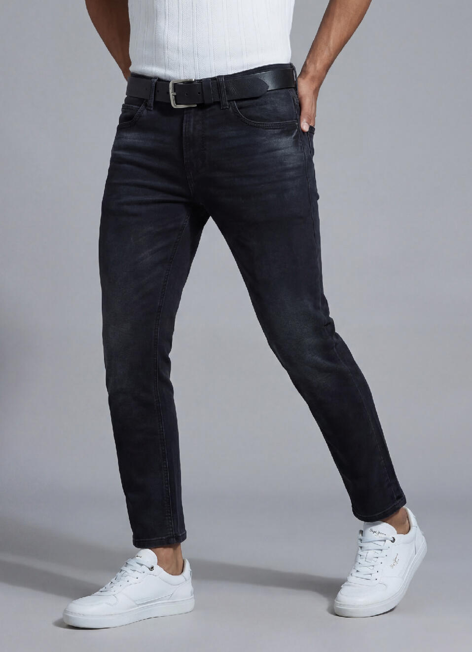 Oliver Black Mid Waist Gymindigo Ankle Jeans, , large image number 0