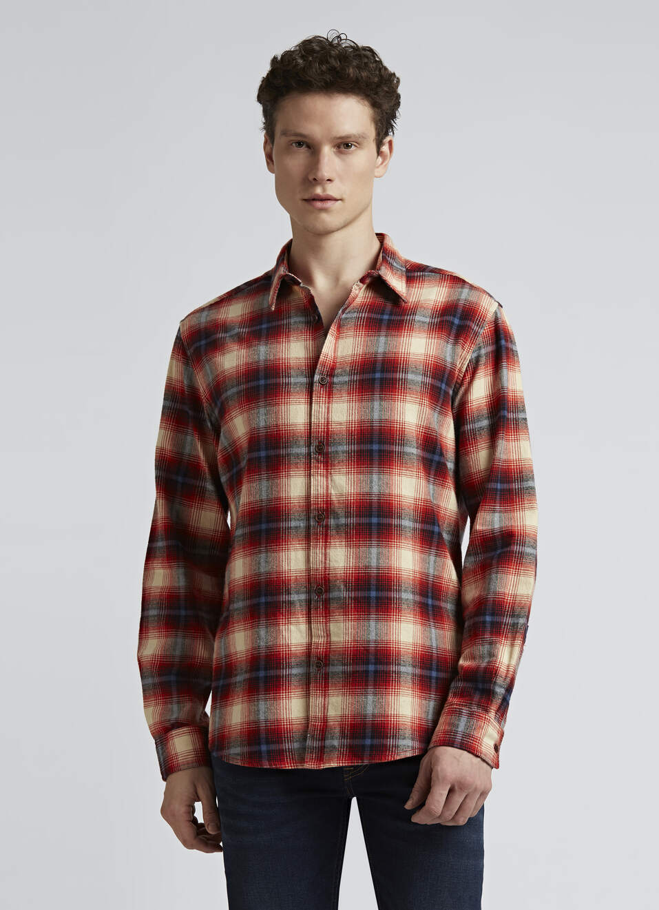 Red Checks Full Sleeve Shirt, , large image number 1