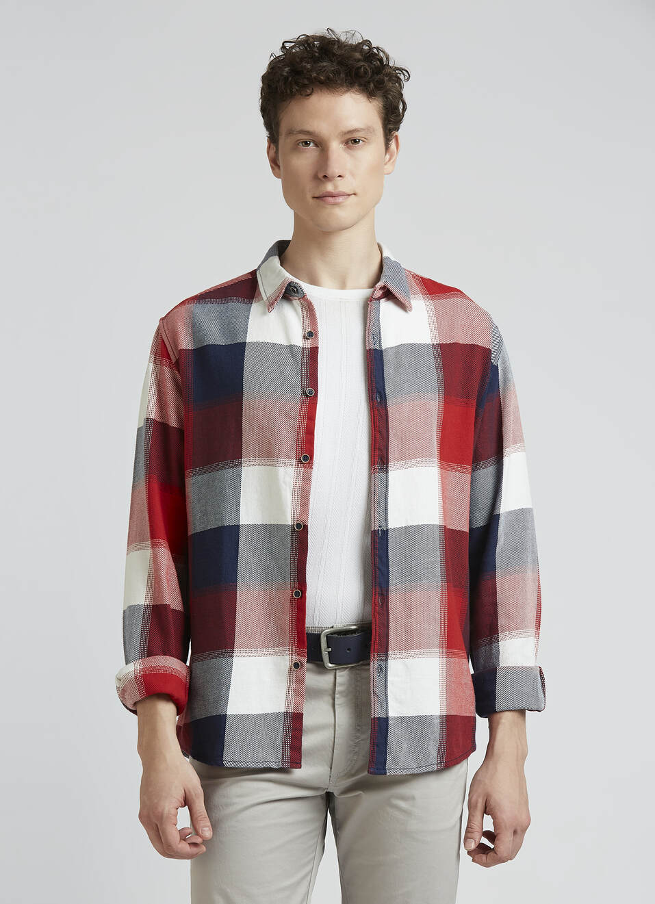 Red Checks Full Sleeve Shirt, , large image number 0