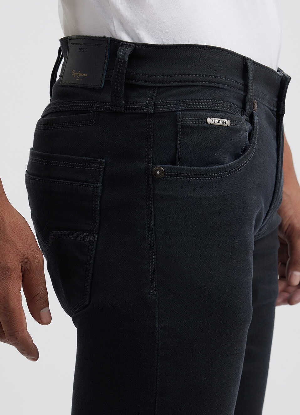 Men Blue Mid Rise Slim Jeans, , large image number 4