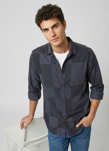 Men Black Solid Long Sleeve Shirt