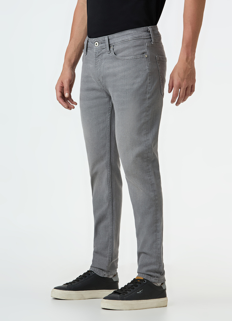 Men Grey Skinny Fit Ankle-length Stretchable Jeans, , large image number 5