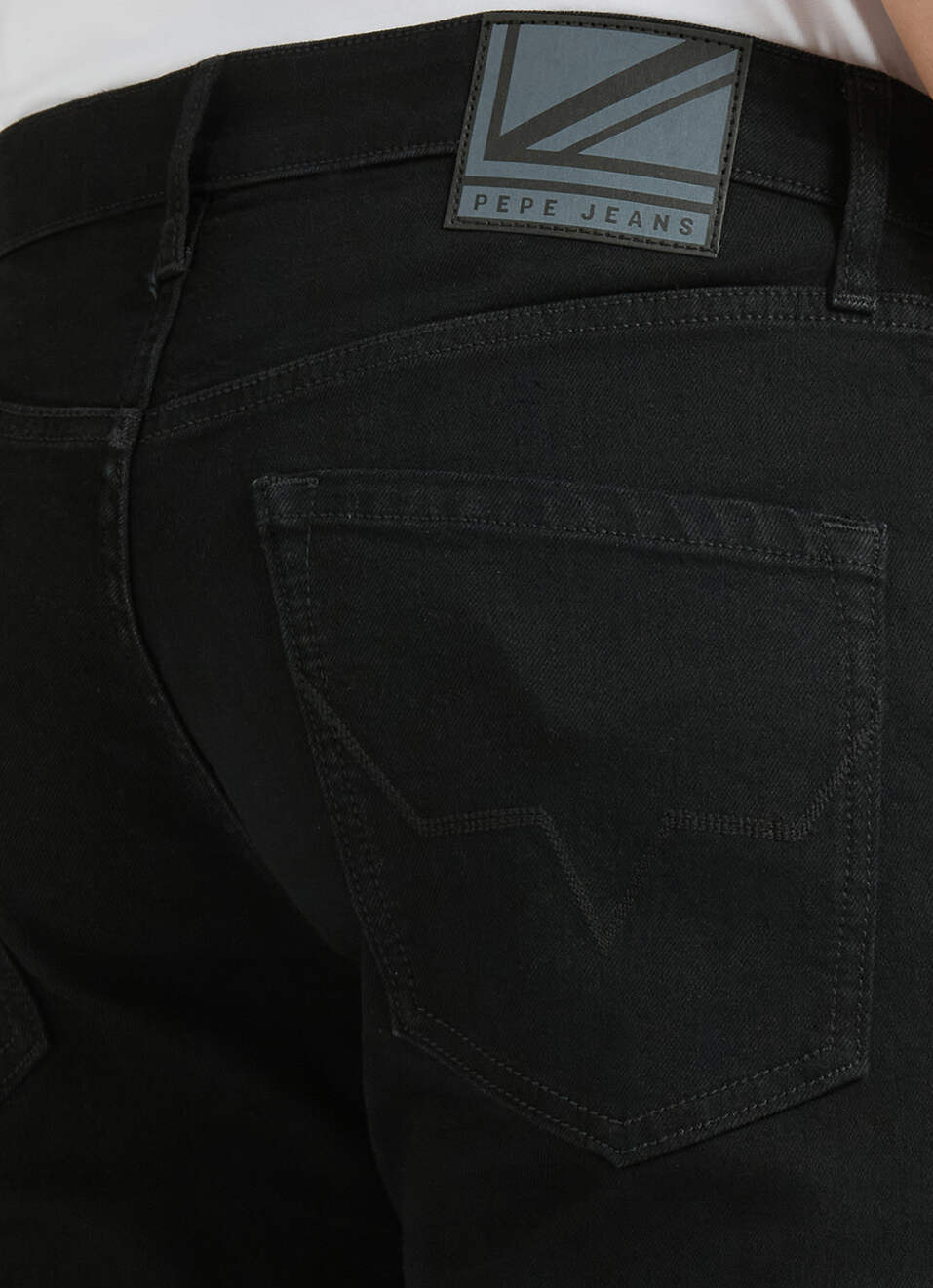 Men Black Mid Rise Straight Fit Jeans, , large image number 4