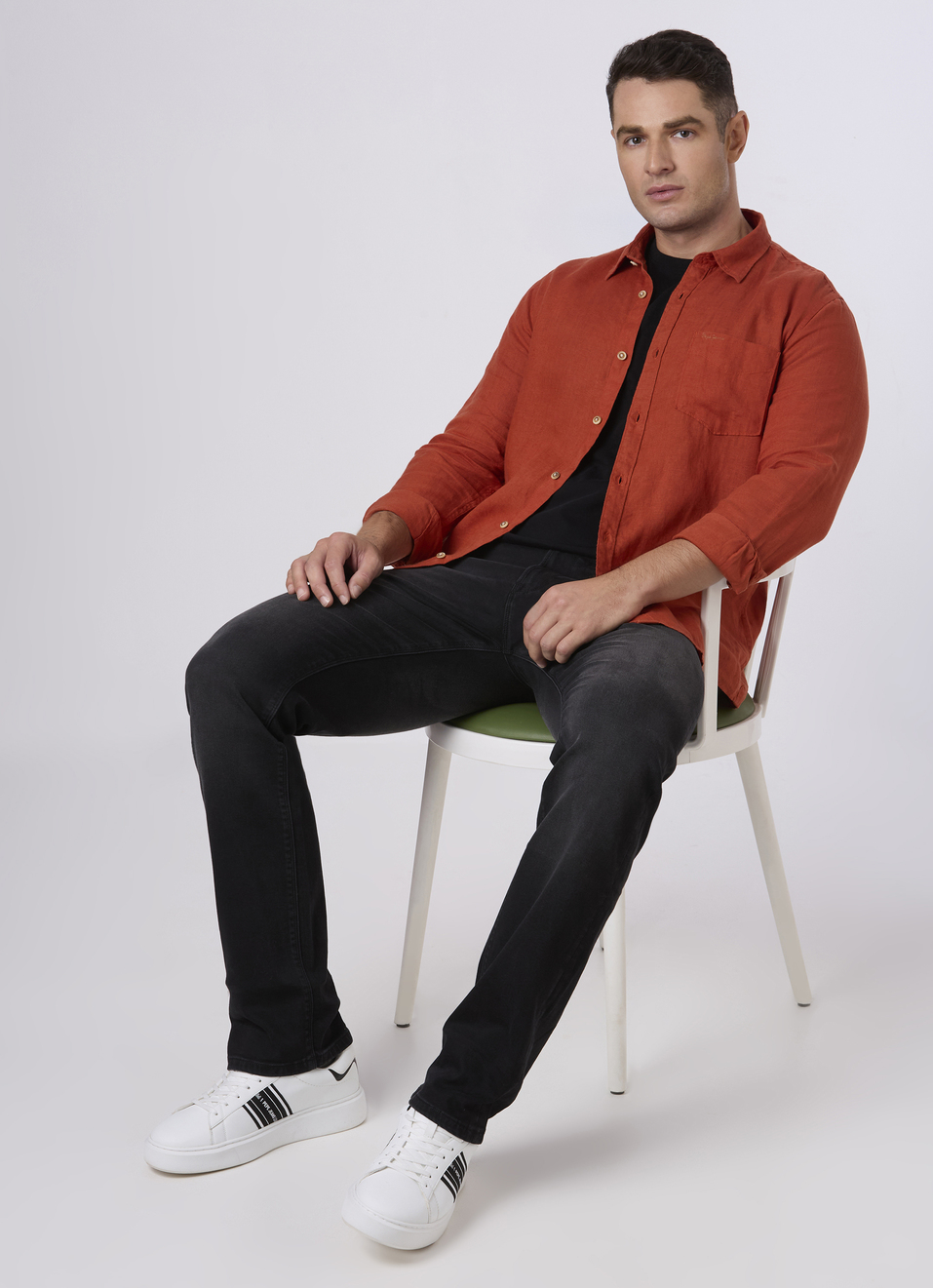Men Wine Red Pure Linen Full Sleeve Shirt, , large image number 5