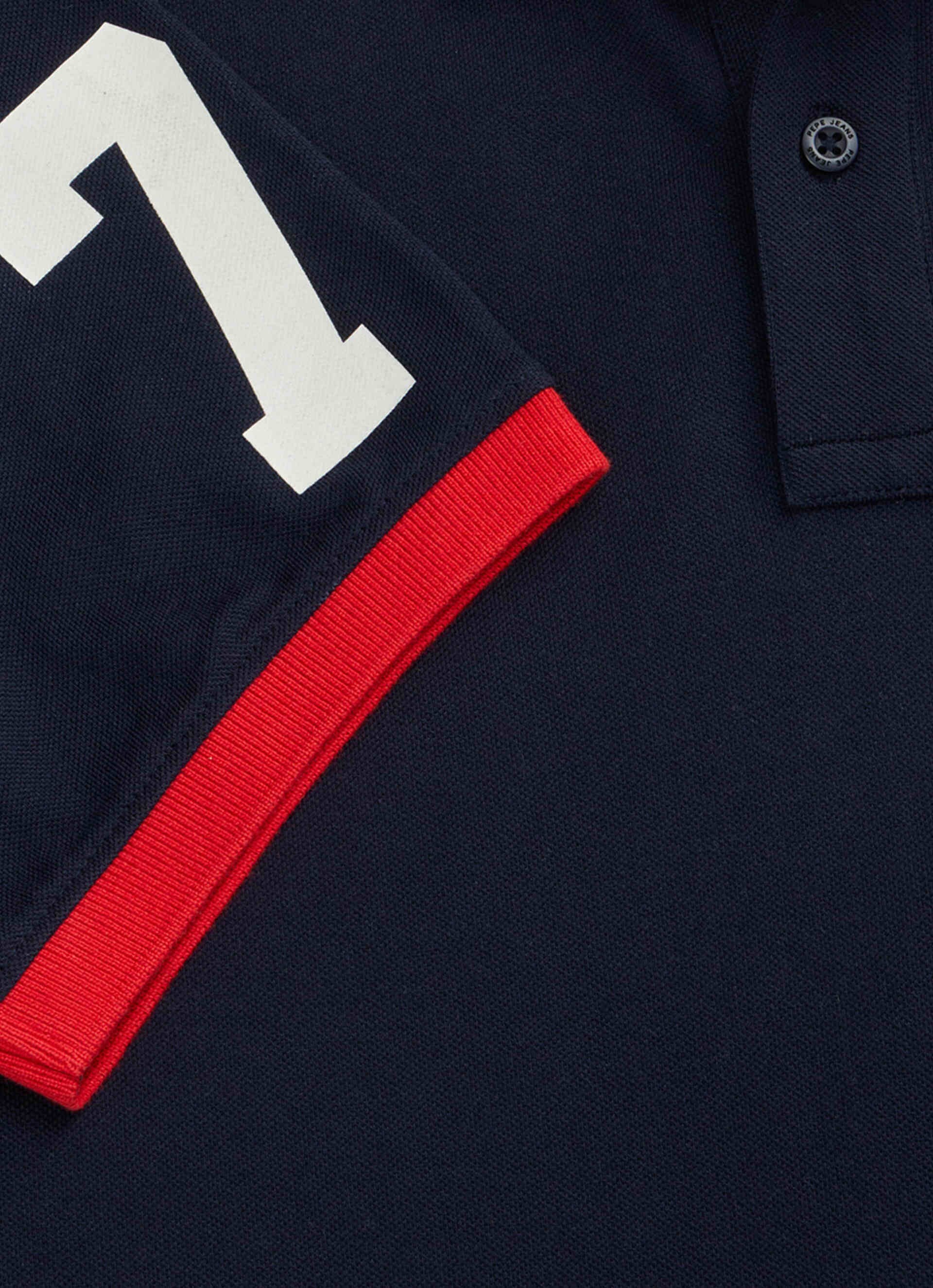 Men Navy Regular Fit Polo Collar T-shirt, , large image number 8