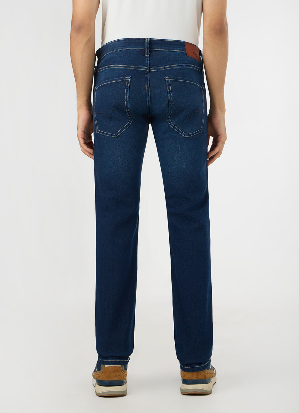 Men Blue Mid Rise Slim Fit Textured Jeans, , large image number 3