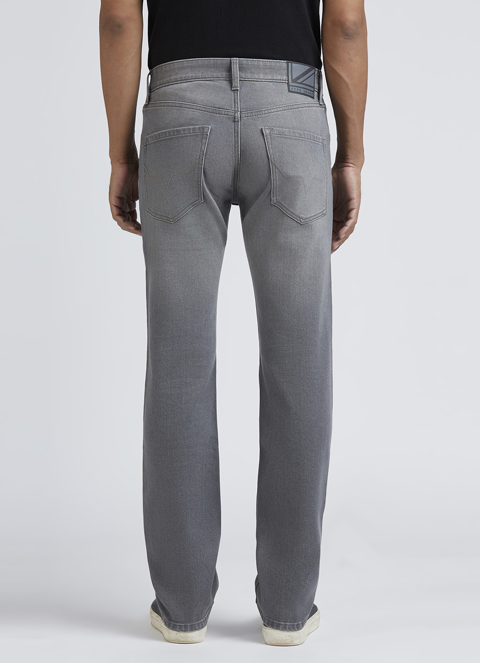 Holborne Grey Holborne Mid Rise Straight Jeans, , large image number 3
