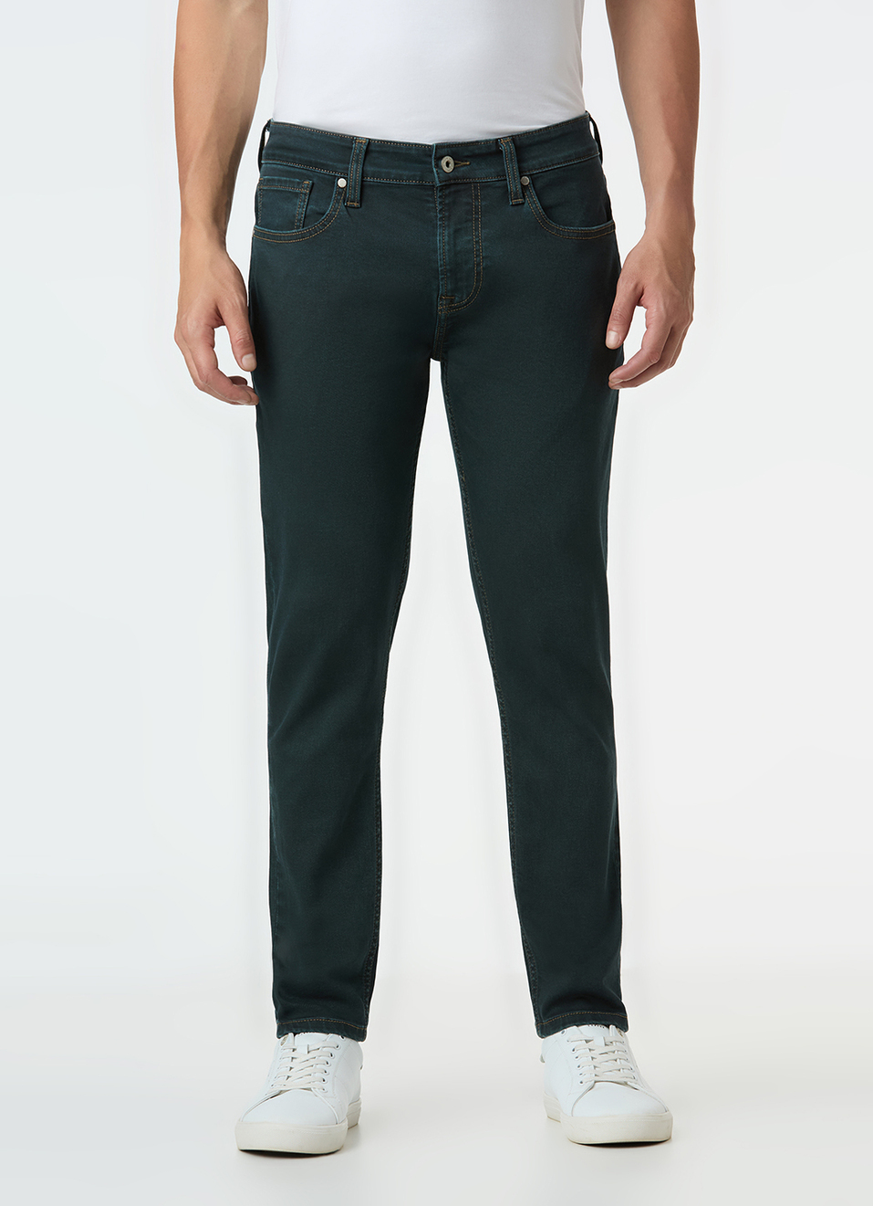 Men Blue Skinny Fit Ankle-length Jeans, , large image number 2