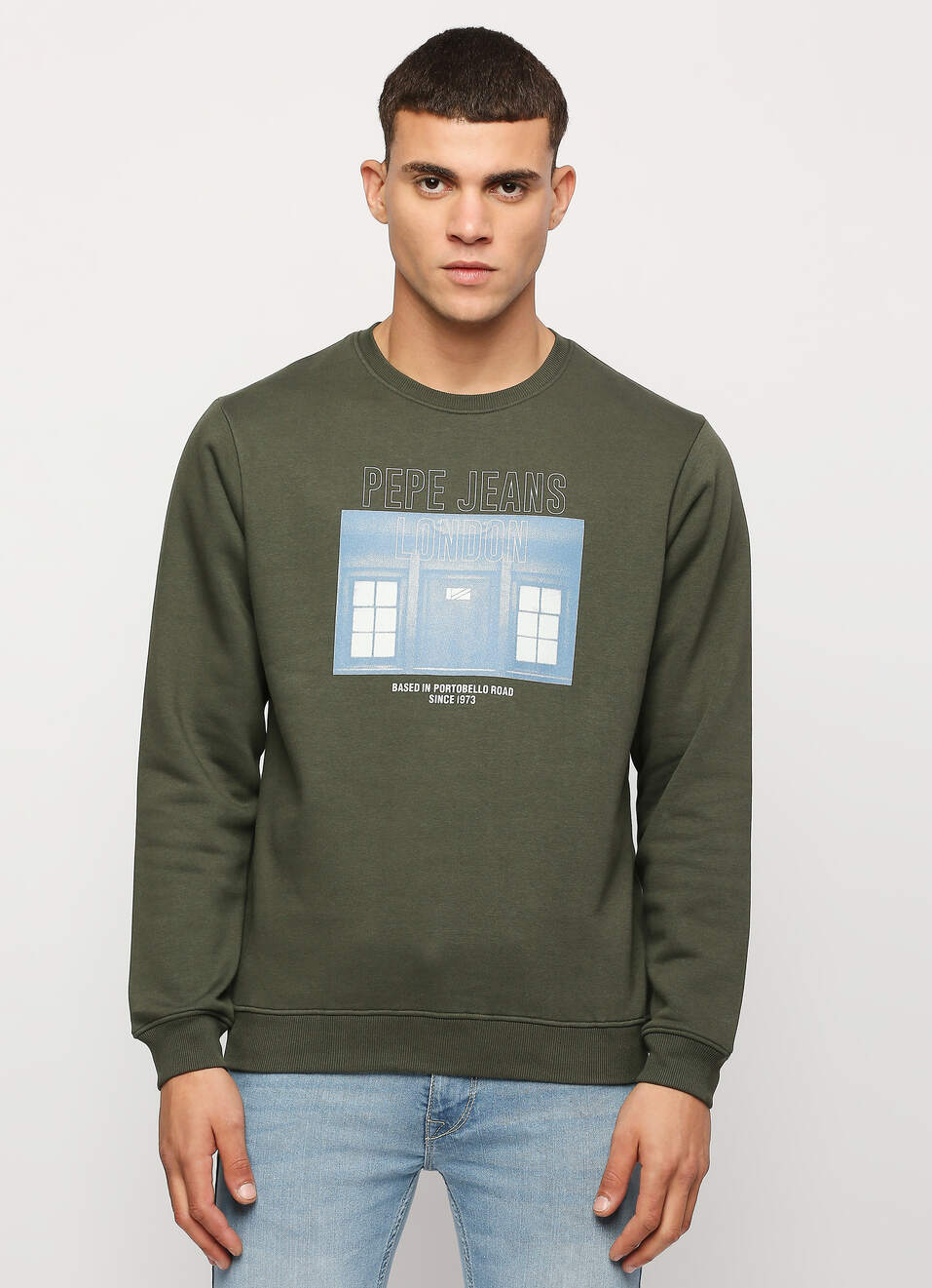 Green Printed Sweatshirt, , large image number 1