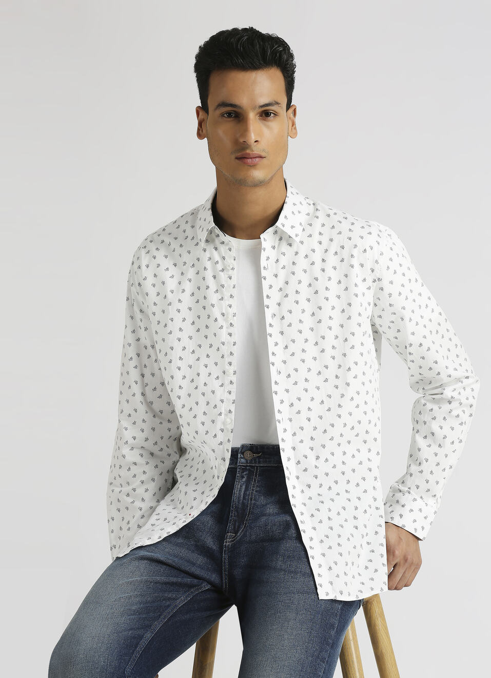 White All Over Print Premium Long Sleeve Shirt, , large image number 0