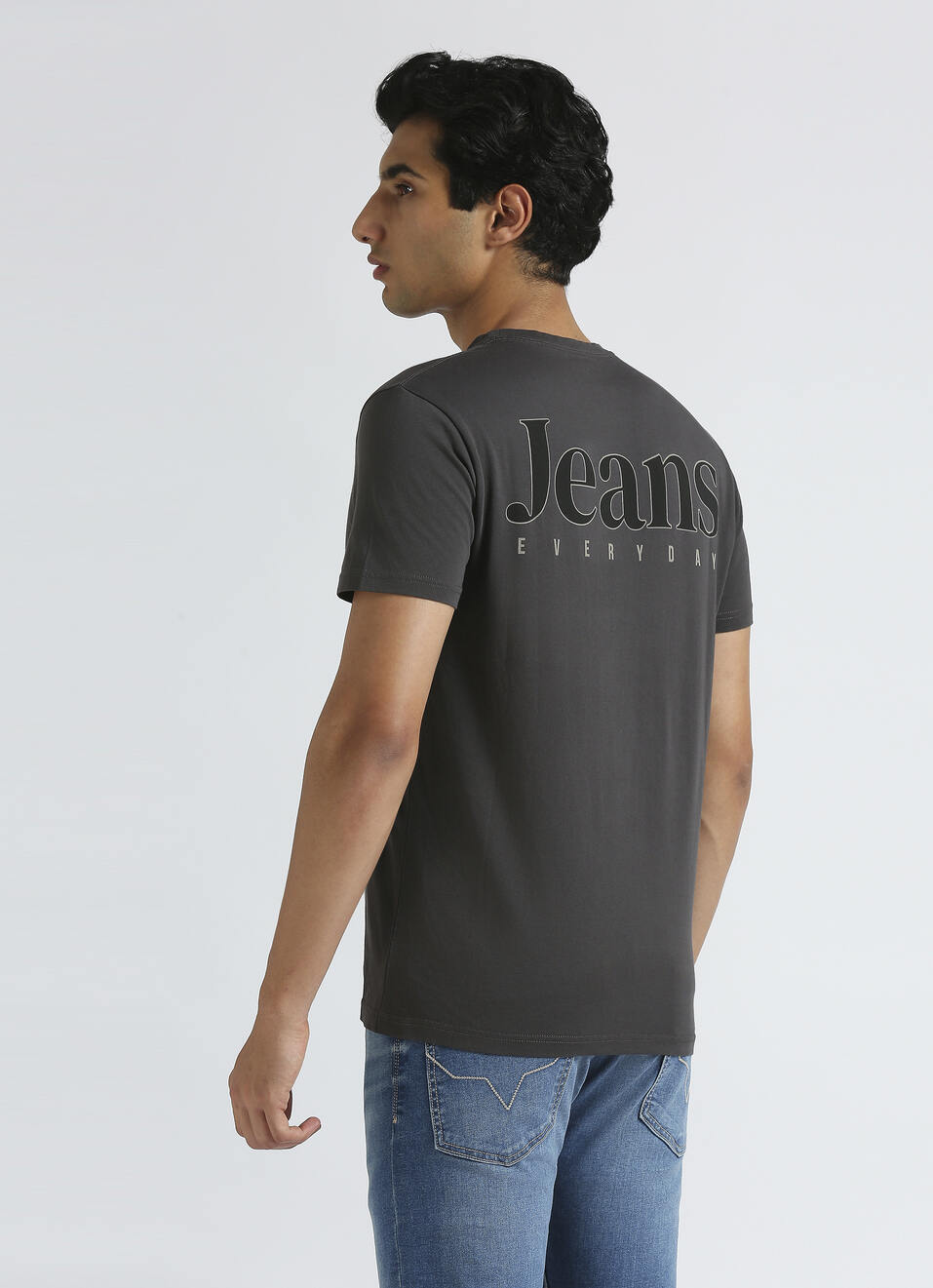 Grey Graphic Print Short Sleeve T-shirt, , large image number 2