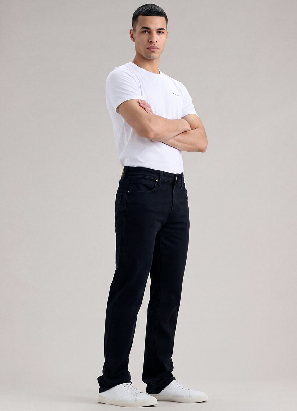 Men Black Stretchable Jeans, , large image number 7