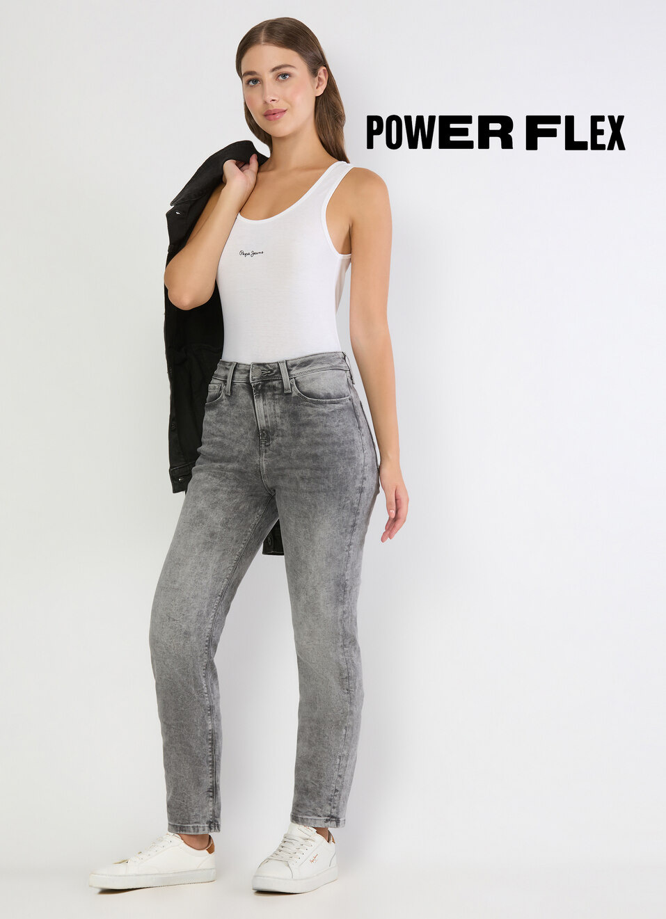Women Grey Straight Fit High Rise Stretchable Jeans, , large image number 0