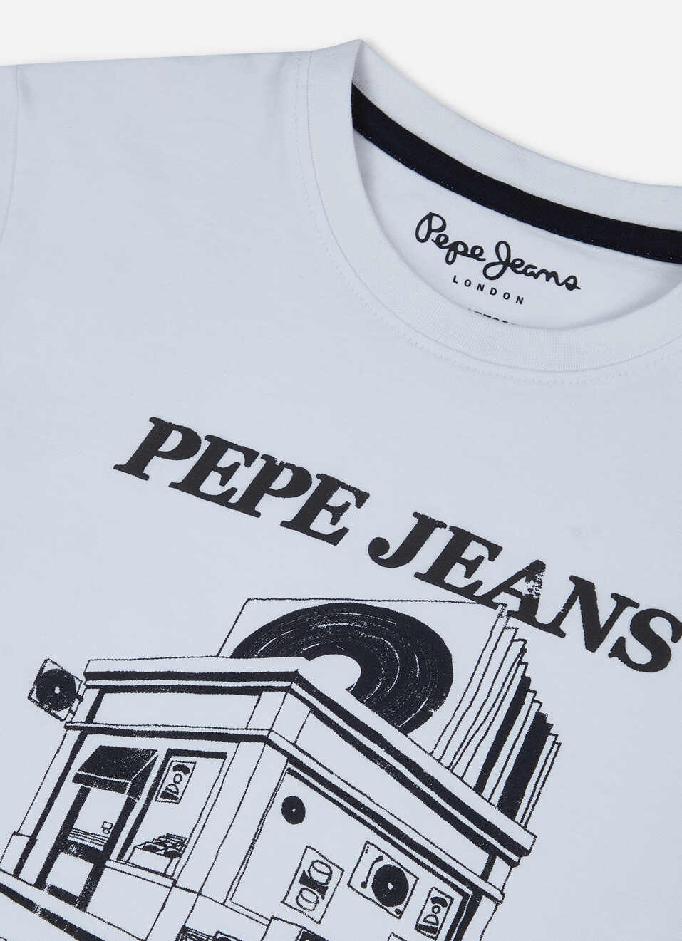 Boys White Graphic Print Short Sleeve T-shirt, , large image number 2