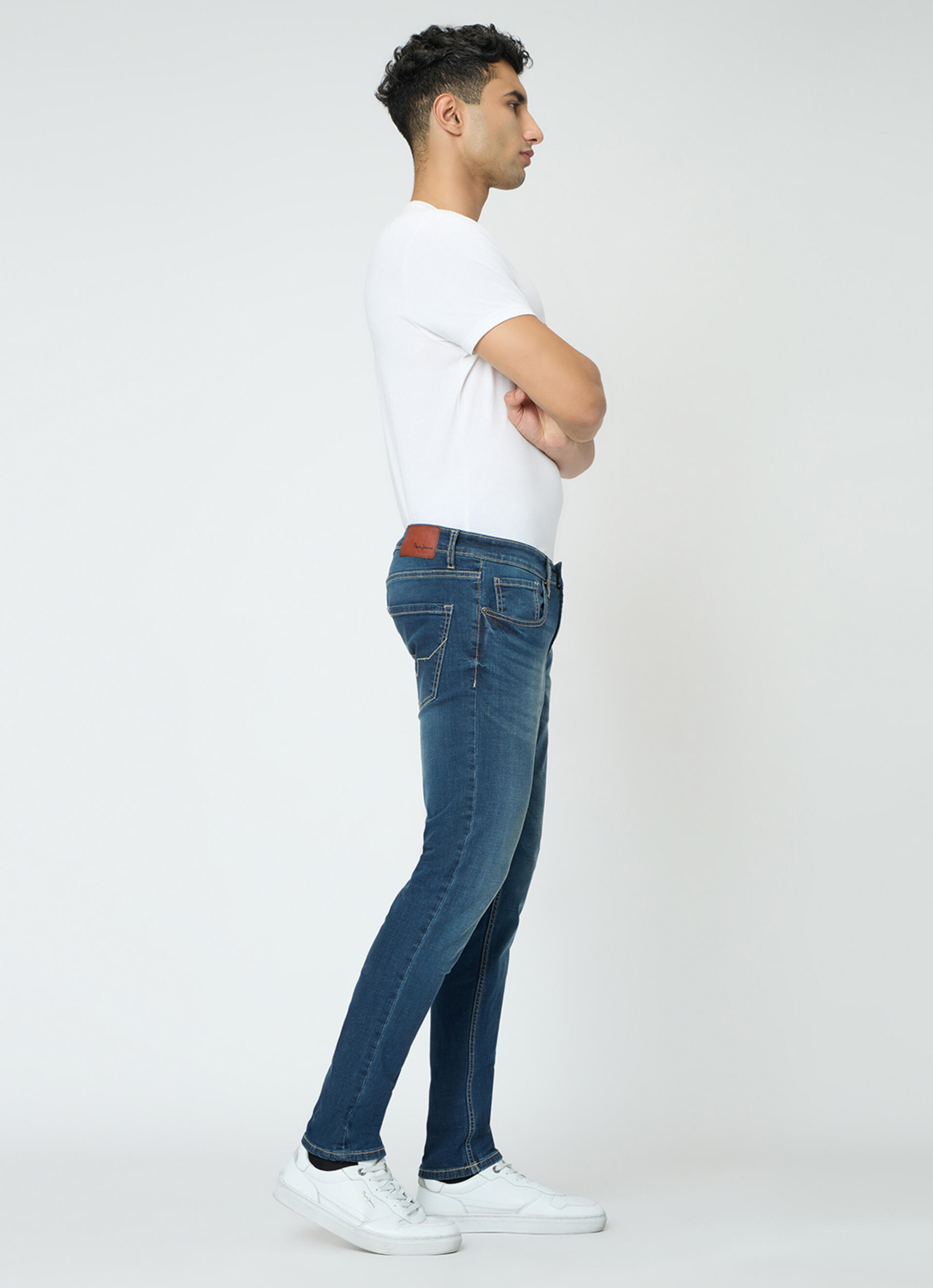 Men Green Slim Fit Stretchable Jeans, , large image number 10