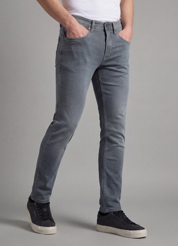 Men Grey Mid Rise Tapered Gymindigo Jogger Like Jeans