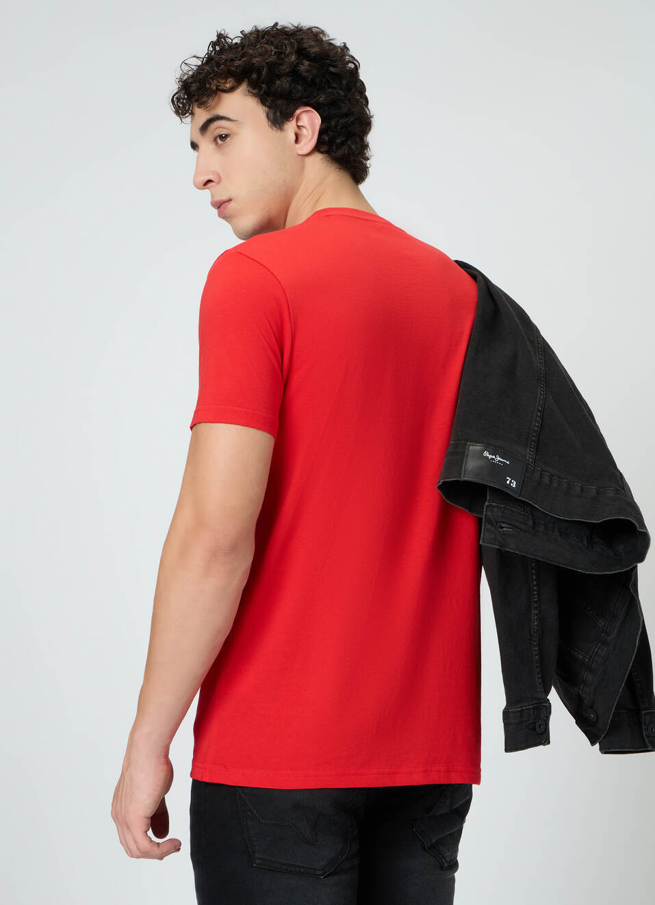 Men Red Graphic Slim Fit T-shirt, , large image number 2