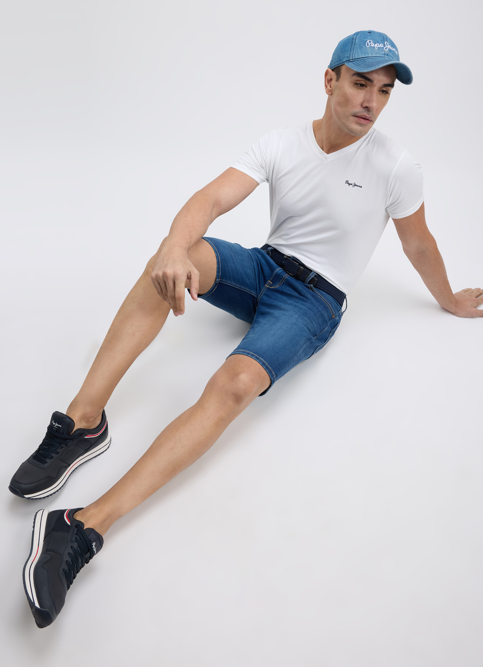 Men Blue Mid Rise Regular Shorts, , large image number 5