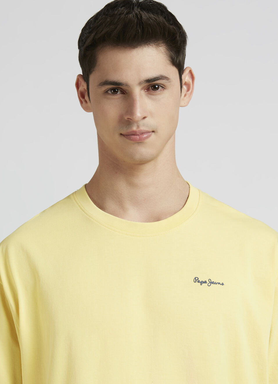 Yellow Back Print Short Sleeve Oversized T-shirt, , large image number 4