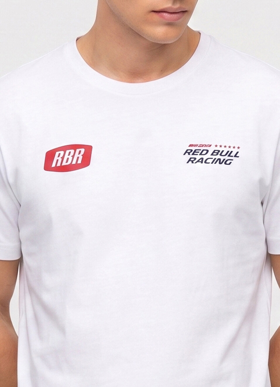 Men White Back Print Crew Neck T-shirt, , large image number 4