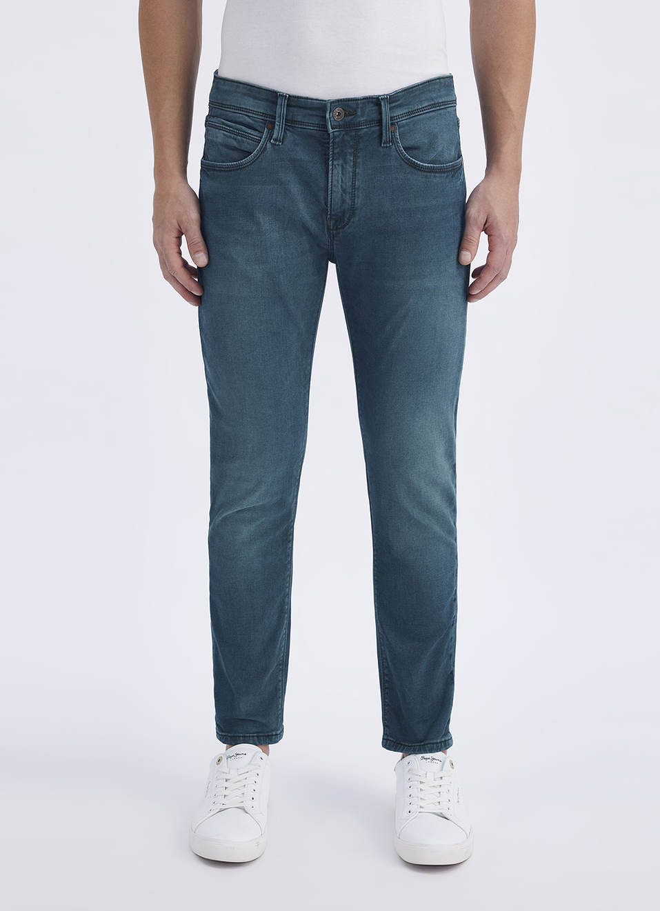 Men Green Mid Rise Skinny Ankle Length Gymindigo Jogger Like Jeans, , large image number 2