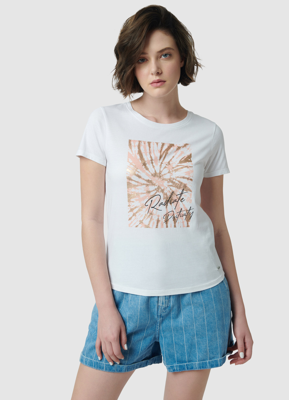 White Graphic Printed T-shirt, , large image number 1