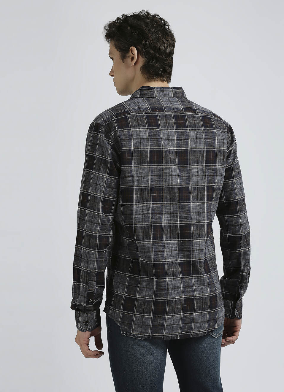 Grey Checks Full Sleeve Shirt, , large image number 2