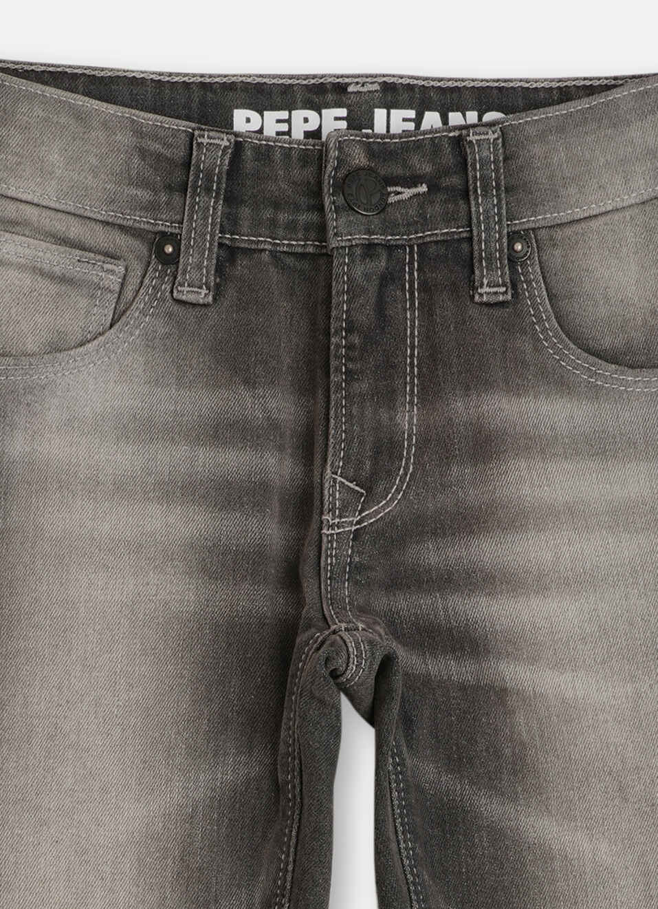 Boys Cash Grey Mid Rise Slim Fit Jeans, , large image number 2