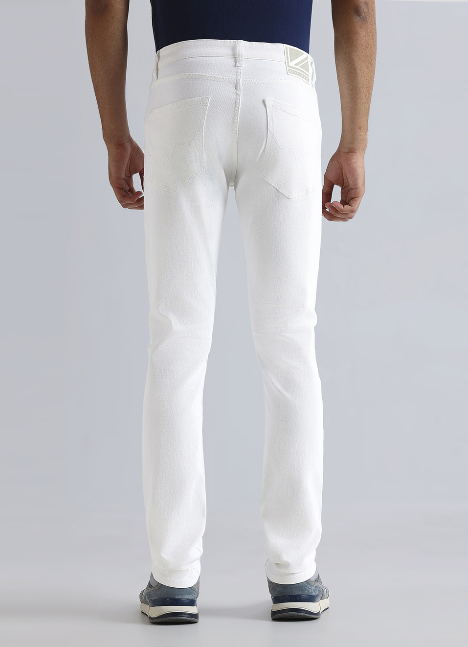 Vapour White Mid Waist Jeans, , large image number 3