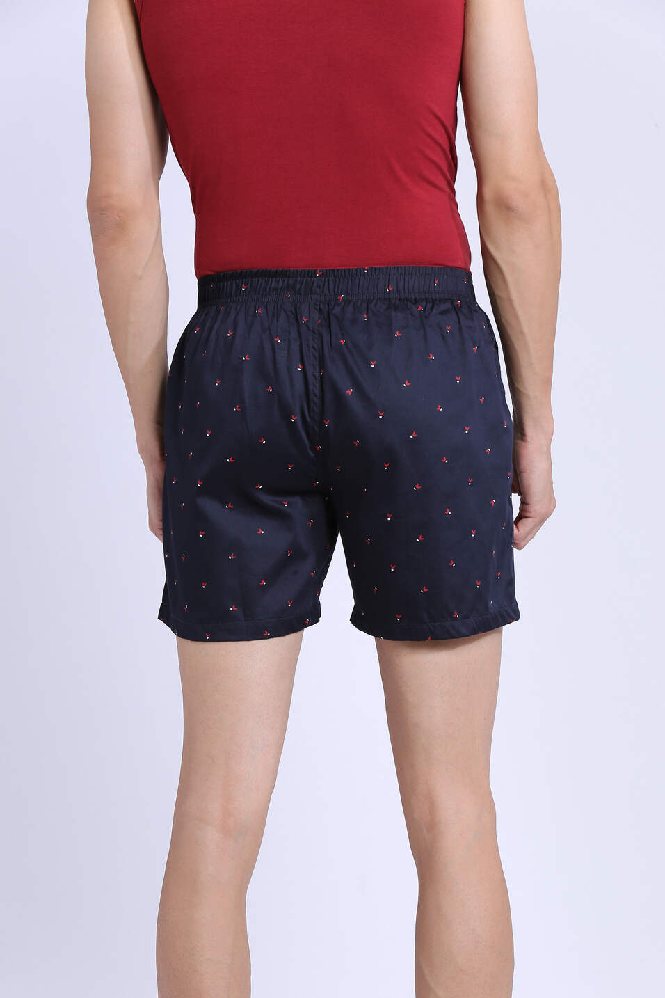 Navy Printed Boxers, , large image number 2
