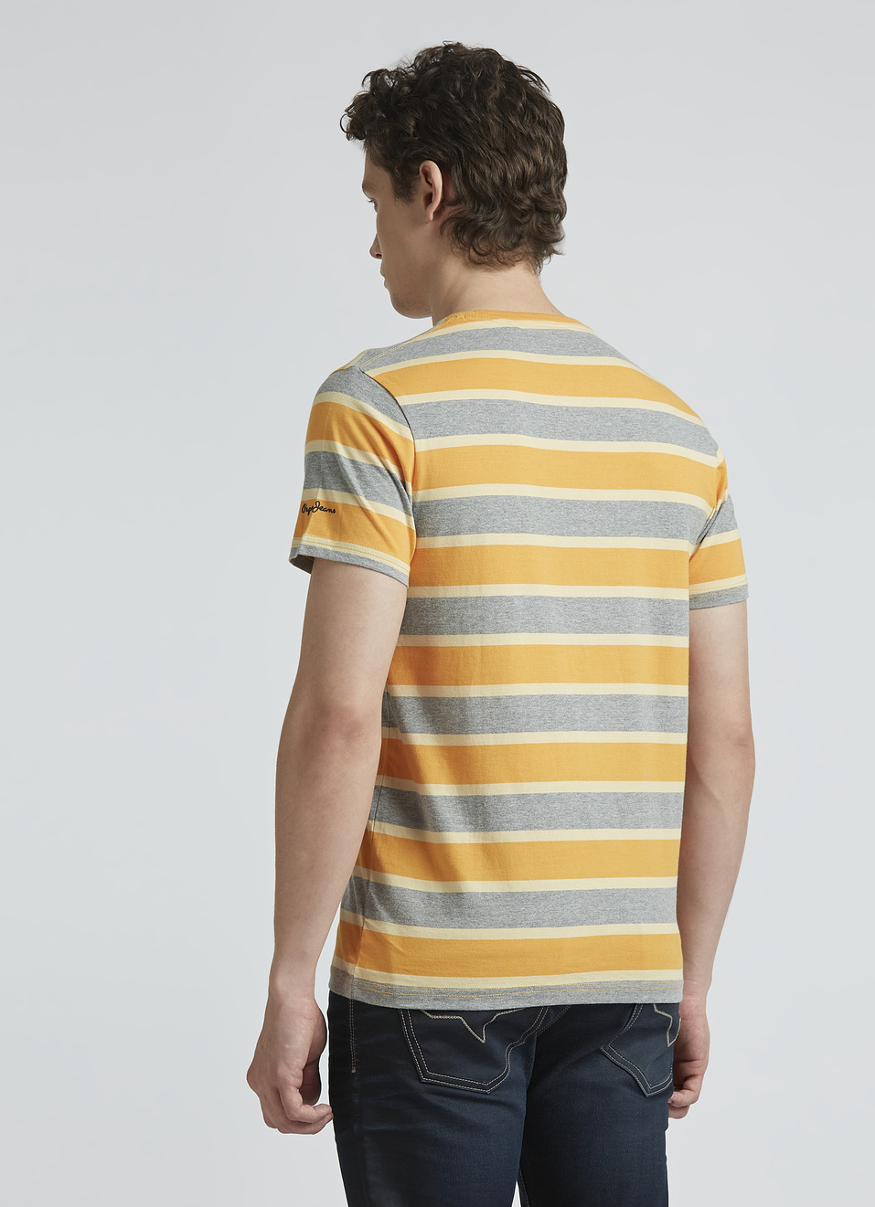 Orange Stripes Short Sleeve T-shirt, , large image number 2