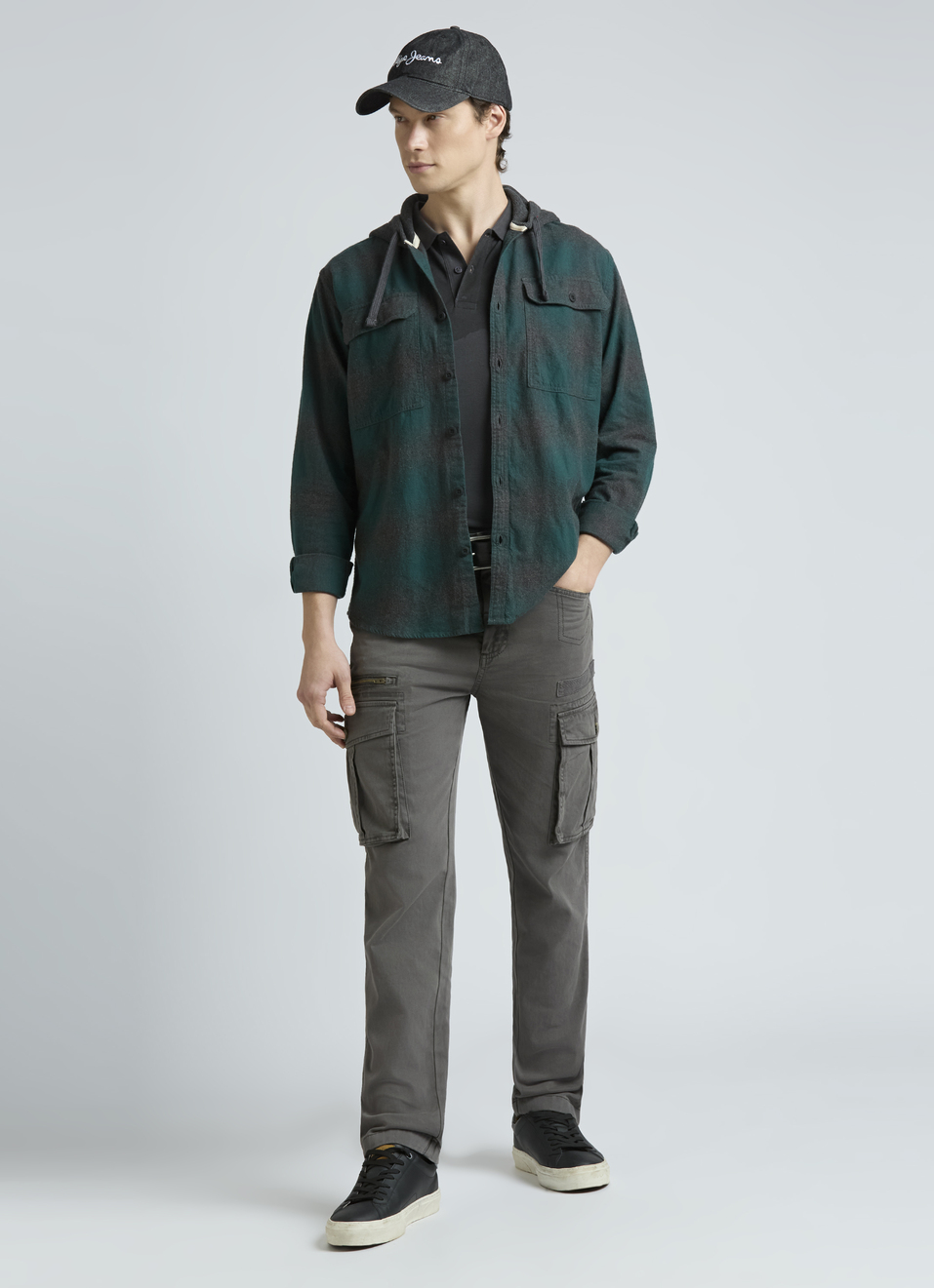 Teal Checks Full Sleeves Shirt, , large image number 5