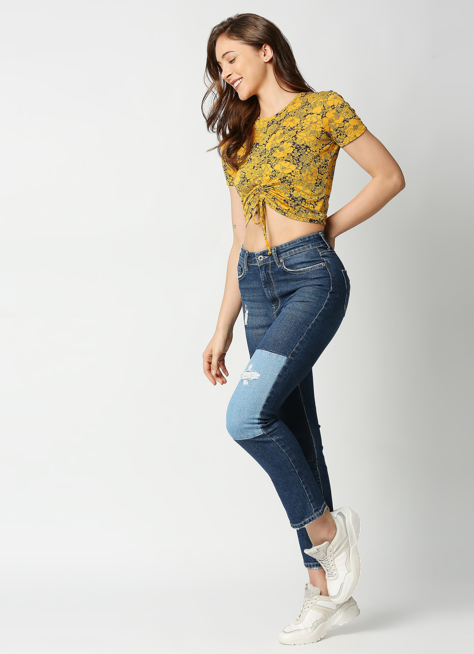Glory Gathered Detail Crop T-shirt, , large image number 5