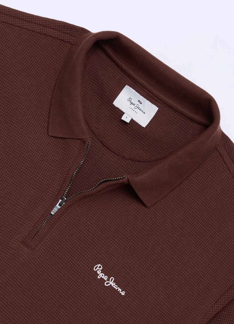 Men Brown Solid Polo Collar T-shirt, , large image number 6