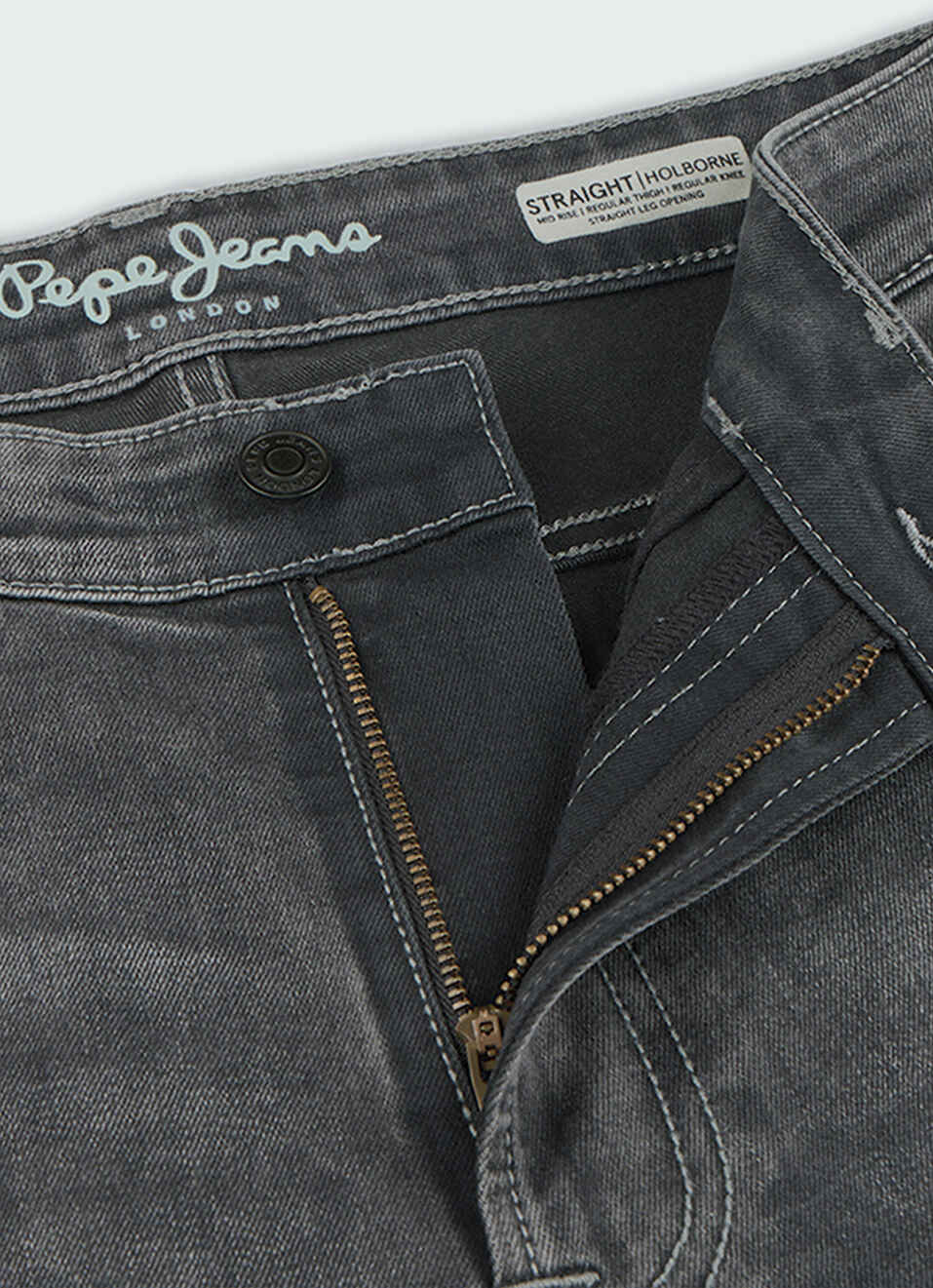 Men Grey Mid Rise Straight Fit Stretchable Jeans, , large image number 6