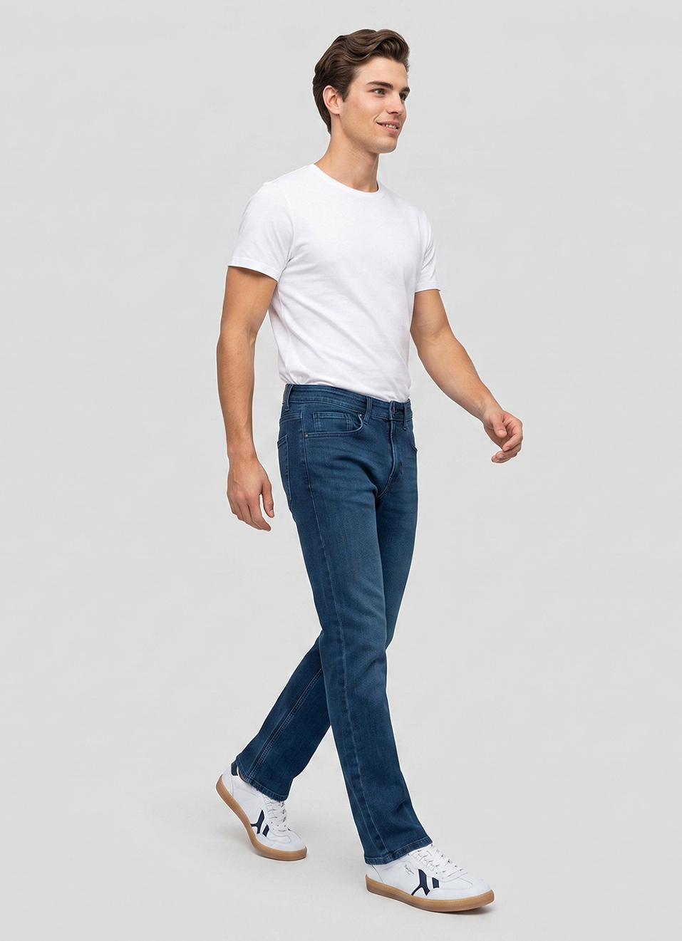Men Bootcut Mid Rise Stretchable Jeans, , large image number 7
