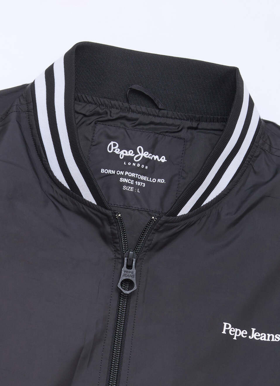 Men Black Solid Baseball Collar Long Sleeve Jacket, , large image number 6