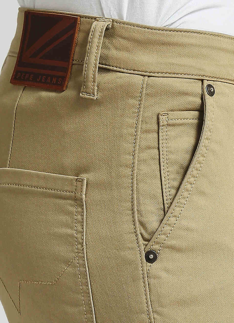Cargo Straight Mid Rise Green Tinted Jeans, , large image number 4